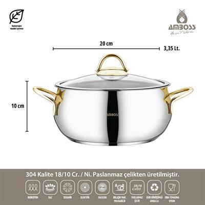 Amboss 8 Parça Çelik Tencere Seti