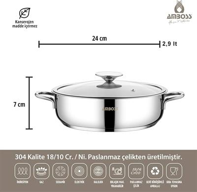 Amboss 8 Parça Çelik Tencere Seti