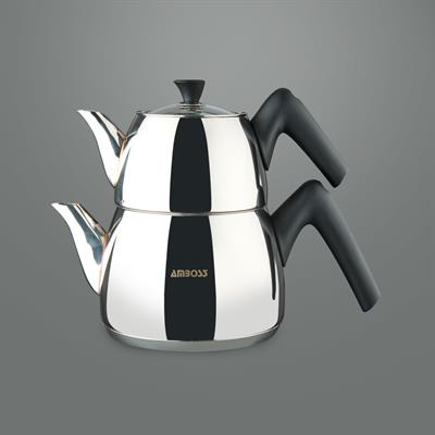 Amboss Aquamarine Siyah Orta Boy Çaydanlık