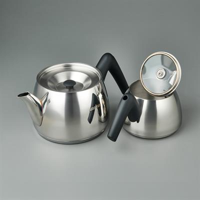 Amboss Aquamarine Siyah Orta Boy Çaydanlık