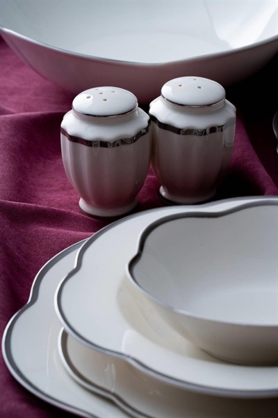 Aveline 6 Kişilik 29 Parça Porselen Yemek Takımı - Silver