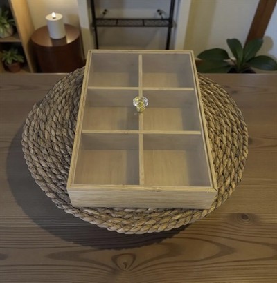 Bambu Dikdörtgen Bölmeli Sunumluk 23X34Cm