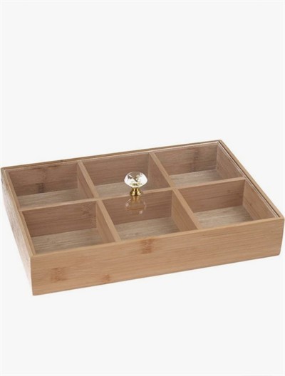 Bambu Dikdörtgen Bölmeli Sunumluk 23X34Cm