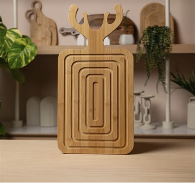 Bambu Geyik Sunumluk 46X22 Cm