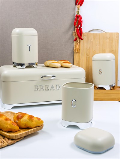 Belariva Ekmek & Baharat Saklama Seti Beyaz