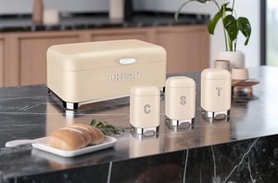 Belariva Ekmek & Baharat Saklama Seti Bej