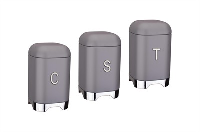 Belariva Ekmek & Baharat Saklama Seti Gri