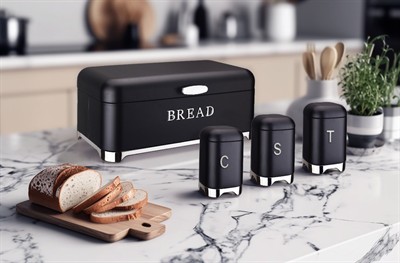 Belariva Ekmek & Baharat Saklama Seti Siyah