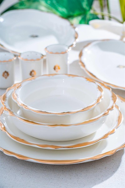 Caroline 12 Kişilik 58 Parça Porselen Yemek Takımı