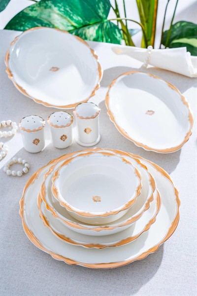 Caroline 12 Kişilik 58 Parça Porselen Yemek Takımı