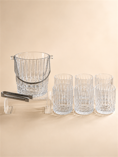 Deli Glass 7  Parça Cam Buz Kovası Seti 