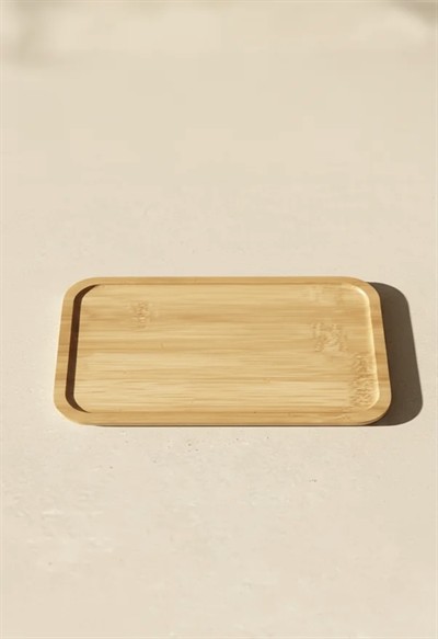 Dikdörtgen Bambu Yağdanlık Altı 23X12 Cm