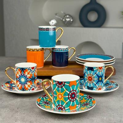 Eleganze Porselen Kahve Fincan Takımı