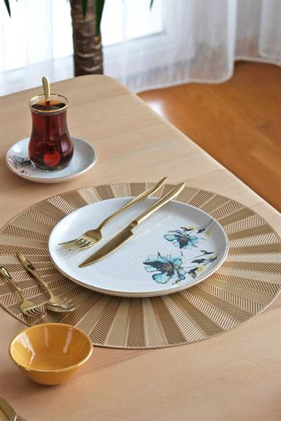Glore Asya Blue Flower 32 Parça Kahvaltı Takımı