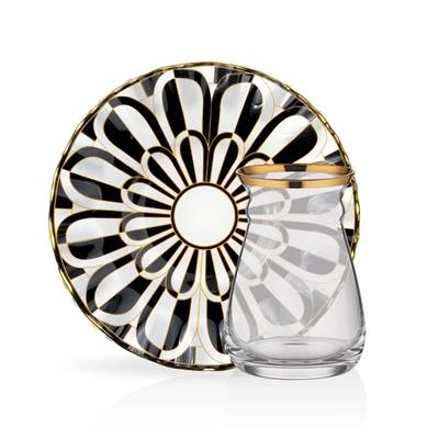 Glore Destina Black Gold 12 Parça Çay Seti