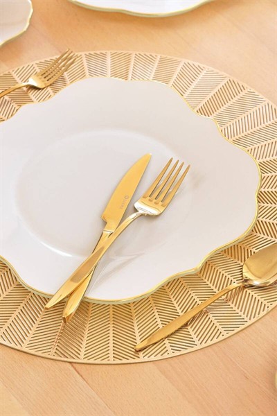 GLORE SOLİD KREM LOTUS ALTIN 34 PARÇA ÇAY VAKTİ 