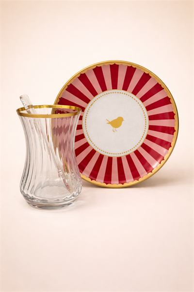 İwon Pink 34 Parça Çay Seti