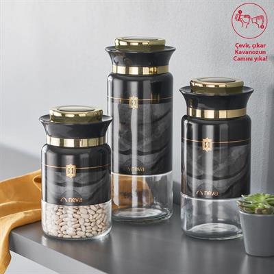 Marble 3Lü Kavanoz Takımı