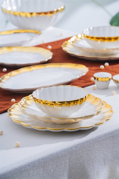 Marlene Gold 6 Kişilik 29 Parça Porselen Yemek Takımı