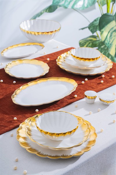 Marlene Gold 6 Kişilik 29 Parça Porselen Yemek Takımı
