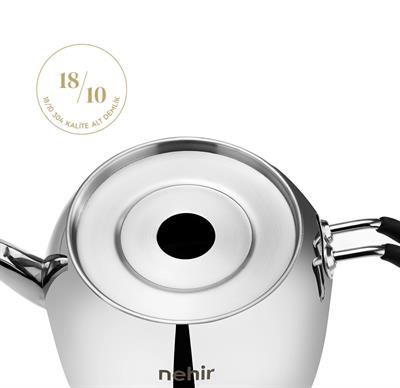 Nehir Çelik Çaydanlık Modern Mini