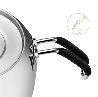 Nehir Çelik Çaydanlık Modern Mini