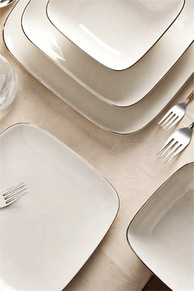 Nehir Elegant Platin 30 Parça Yemek Takımı