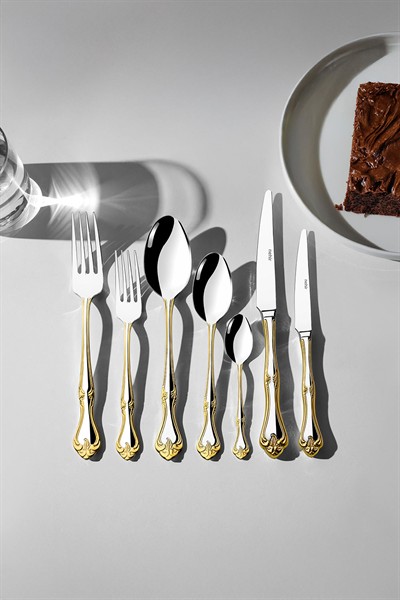 Nehir Lalezar Altın 89 Parça Çatal Kaşık Bıçak Takımı