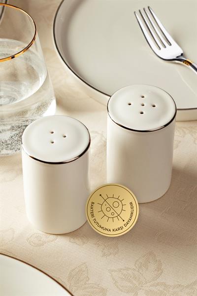 Nehir Yakamoz Platin 30 Parça Porselen Yemek Takımı