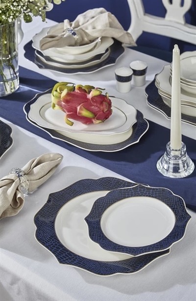 Neva Maran Romantic Yaldızlı 24 Parça Porselen Yemek Takımı