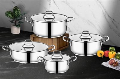 Paçi Alara 8 Parça Çelik Tencere Seti