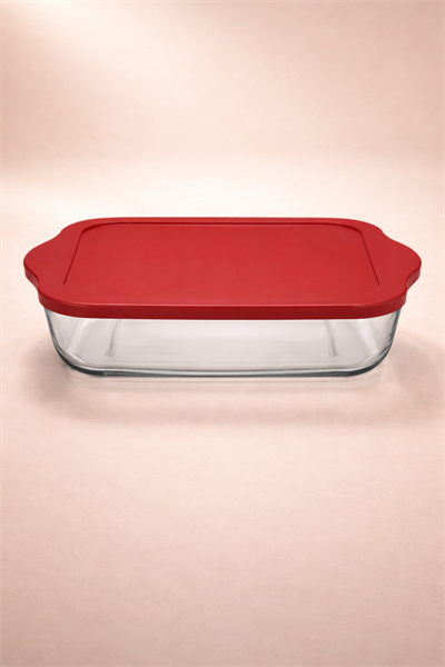 Paşabahçe Kırmızı Kapaklı Kare Borcam 3200 cc
