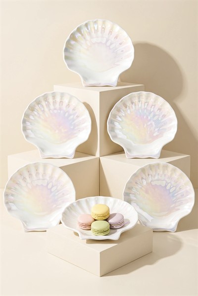 Pearl 6 Kişilik Porselen Pasta Tabağı 21,5 cm