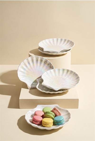 Pearl 6 Kişilik Porselen Pasta Tabağı 19,5 cm