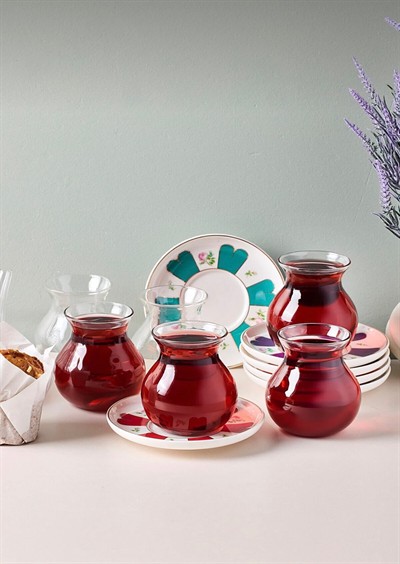 PEROTTİ BEYOĞLU 12 PARÇA 6 KİŞİLİK CAM ÇAY SETİ 210 ML