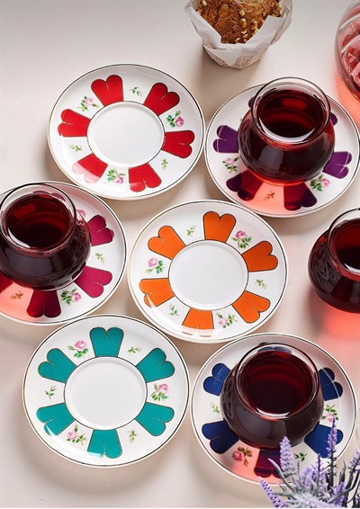 PEROTTİ BEYOĞLU 12 PARÇA 6 KİŞİLİK CAM ÇAY SETİ 210 ML