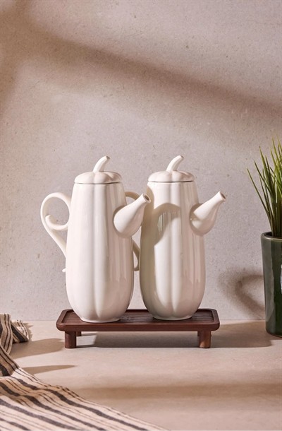 Perotti Pumpkin İki Boy Porselen Yağlık Seti