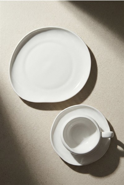 Perotti Roma Beige 18 Parça Porselen Pasta ve Çay İkram Seti