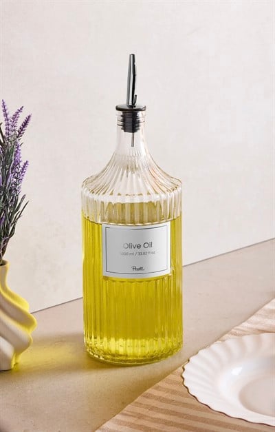 Perotti Viking Gümüş Cam Yağdanlık Şişesi 1000 ml. 