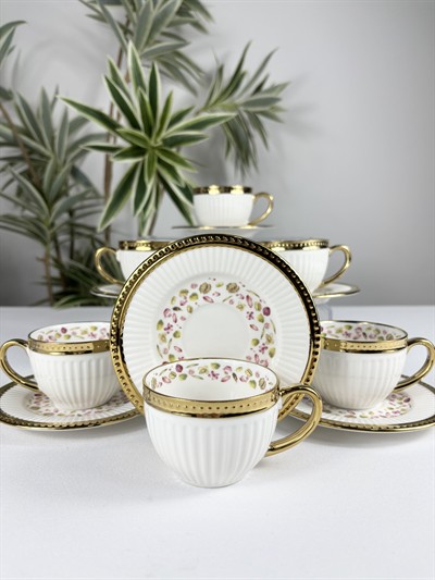 Molino 6lı Porselen Fincan Takımı Pembe Çiçek