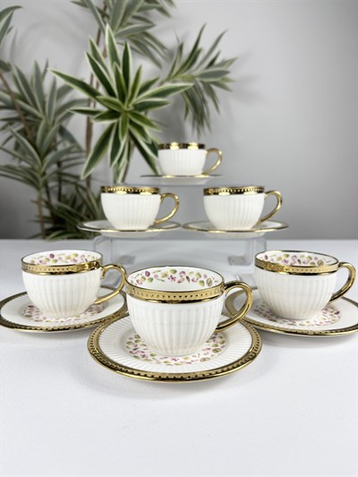 Molino 6lı Porselen Fincan Takımı Pembe Çiçek