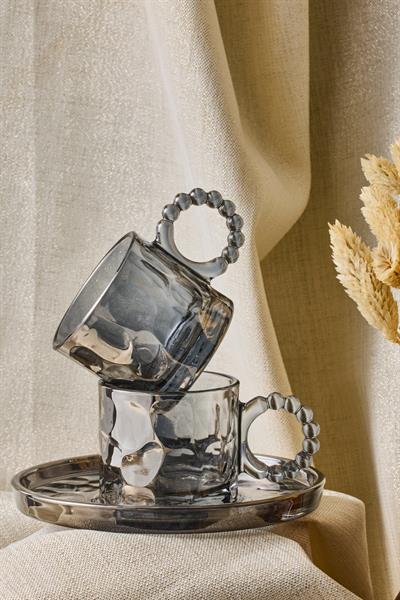 Ringo Stone Füme 12 Parça Çay Fincan Seti