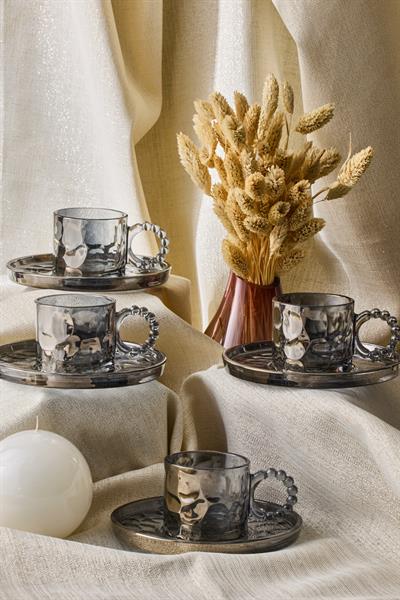 Ringo Stone Füme 12 Parça Çay Fincan Seti