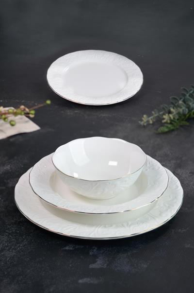 Royal Charme Daisy Gold Yaldızlı 24 Parça Porselen Yemek Takımı