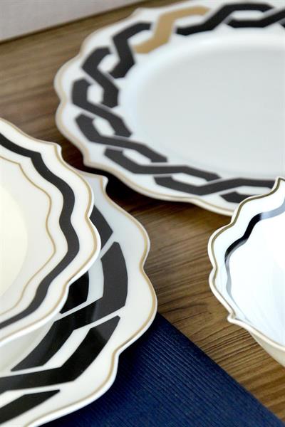 Royal Charme Premium Platin Yaldızlı 24 Parça Porselen Yemek Takımı