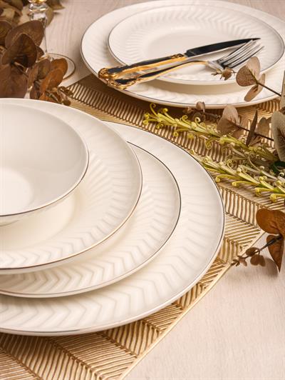 Royal Charme Rebecca Gold Yaldızlı 24 Parça Porselen Yemek Takımı