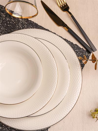 Royal Charme Sarah Gold Yaldızlı 24 Parça Porselen Yemek Takımı