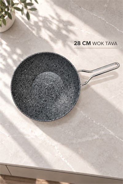 Zest Peakstone 28cm Wok Tava