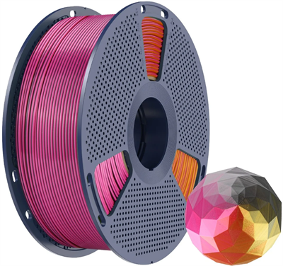 Sunlu Silk PLA+ 4 Renk Siyah–Gri–Kırmızı–Sarı - 1kg 1.75mm