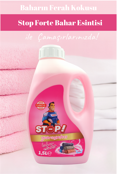 STOP Forte 2li Çamaşır Yumuşatıcı 1.5 Litre Bahar Esintisi